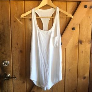 Yogi Racerback III, White. Size 6.